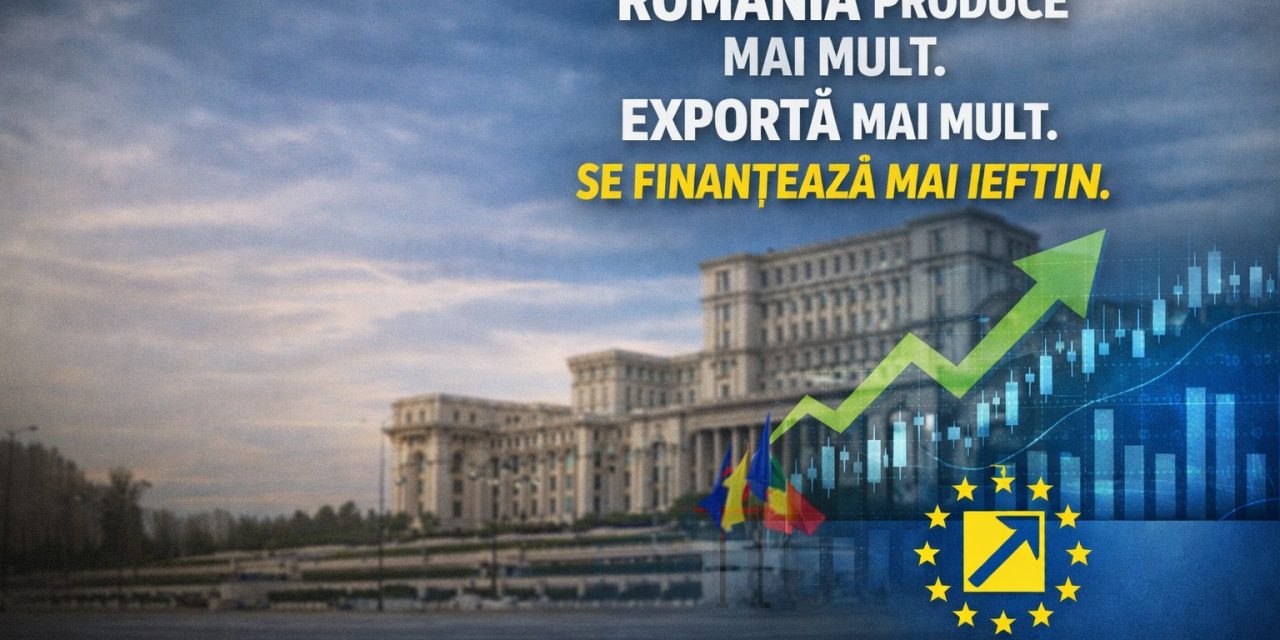România produce mai mult, exportă mai mult și se finanțează mai ieftin